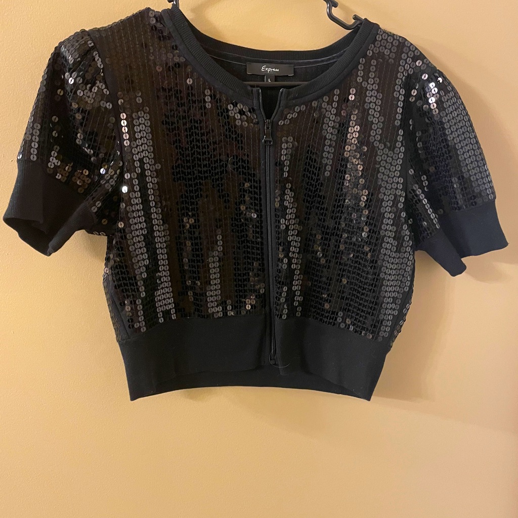Express Sequined Zip Jacket